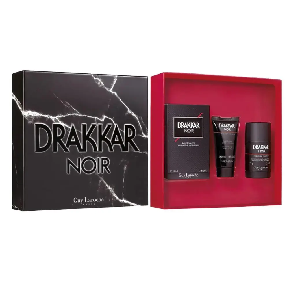 SET 3 PIEZAS DRAKKAR NOIR (GUY LAROCHE)